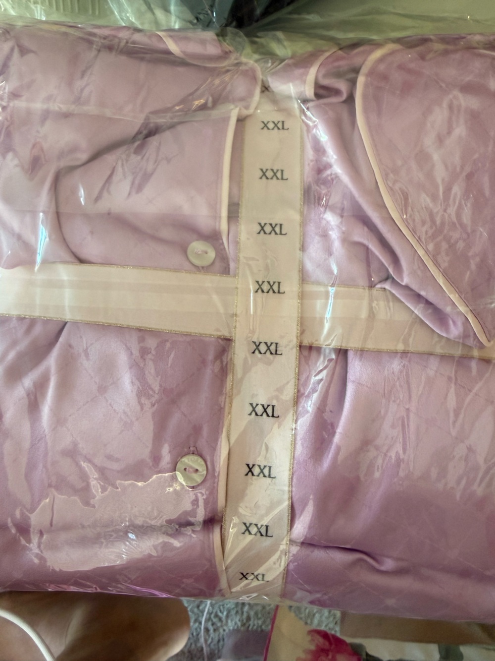 Victoria's Secret Lavender Satin Pajama Top - XXL